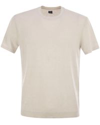 Fedeli - Stretch Linen Short-Sleeved T-Shirt - Lyst