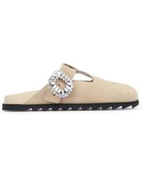 Roger Vivier - Slidy Viv Closed T-Strap Mule - Lyst
