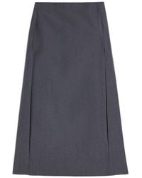 Jil Sander - Wool Long Skirt - Lyst
