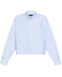 A.P.C. - Sophia Cropped Cotton Shirt - Lyst