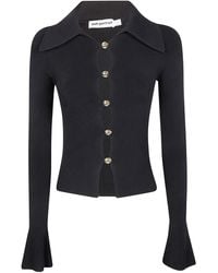 Self-Portrait - Button Down Knit Top - Lyst