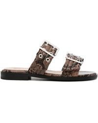 Ganni - Recycled Polyester Polyurethane Flat Shoes - Lyst
