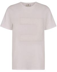 Elisabetta Franchi - Viscose Crew-Neck T-Shirt - Lyst