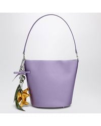 Self-Portrait - Lilac Satin Bucket Bag - Lyst