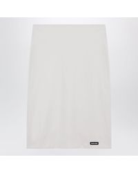 Miu Miu - Logo-Patch Midi Skirt - Lyst