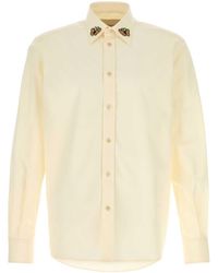 Valentino Garavani - Cream Poplin Shirt - Lyst