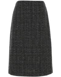 Fendi - Embroidered Tweed Skirt - Lyst