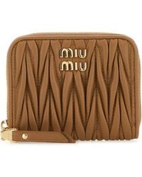 Miu Miu - Camel Leather Coin Purse - Lyst