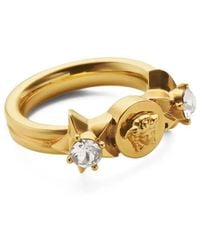 Versace - Ring Metal Strass - Lyst