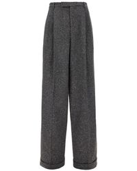 Valentino - Tailored Wool And Silk-Blend Pants - Lyst