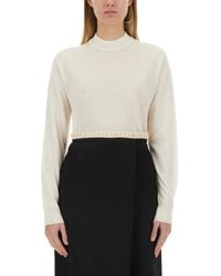Maison Margiela - Solid Mock Collar Sweater - Lyst
