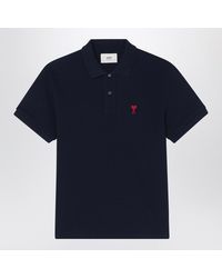 Ami Paris - Polo Ami De Coeur Midnight - Lyst