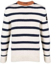Paul & Shark - Striped Virgin Wool Blend Sweater - Lyst