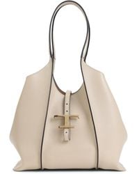 Tod's - Naturale Scuro T Timeless Small Shoulder Bag - Lyst