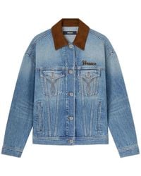Versace - Denim Cotton Jacket - Lyst