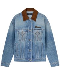 Versace - Denim Cotton Jacket - Lyst