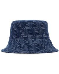 Fendi - Embroidered Deim Bucket Hat - Lyst