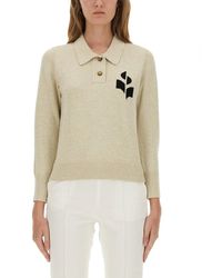 Isabel Marant - Isabel Marant Etoile Polo Shirt With Logo - Lyst