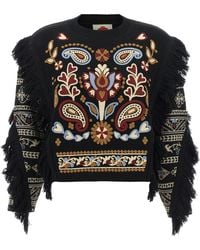 FARM Rio - 'Cornely' Embroidery Sweater - Lyst