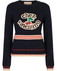 Valentino Garavani - Cotton Crew-Neck Sweater - Lyst