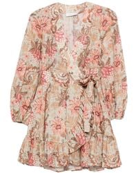 Zimmermann - Daylight Mini Wrap Dress - Lyst