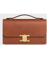 Celine - Tan Triomphe Medium Folio - Lyst