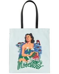 Moschino - Hawaiian Print Double Top Handle Tote Handbag - Lyst