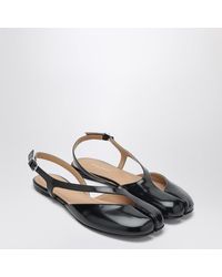 Maison Margiela - Brushed Leather Tabi Slingback Sandals - Lyst