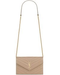 Saint Laurent - Portafoglio Con Catena "Envelope Cassandre" - Lyst