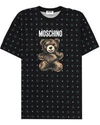 Moschino - T-Shirt With Print Cotton T-Shirts - Lyst