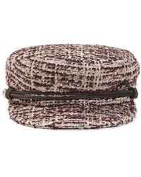 Maison Michel - Burgundy New Abby Tweed Hat - Lyst