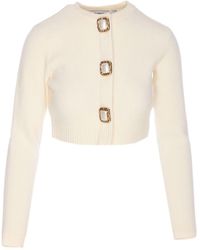 Self-Portrait - Wool-Blend Embellished Sweater - Lyst