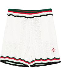 CASABLANCA - Athletic Shorts With Striped Detail - Lyst