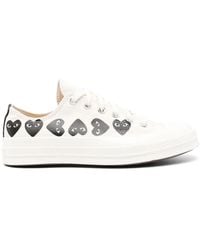 COMME DES GARÇONS PLAY - Ivory Canvas Comme Des Garã§Ons X Converse Sneakers - Lyst