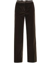 Peserico - Straight-Leg Stretch Velvet Trousers - Lyst