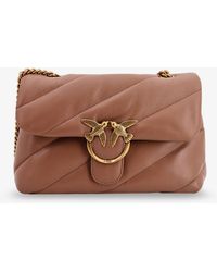 Pinko - Love Puff Classic Matelassé Leather Shoulder Bag - Lyst