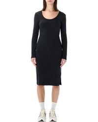 Nike - Ribbed Fitted Midi Dress - Lyst