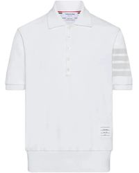 Thom Browne - Bar Cotton Piqué Polo Shirt - Lyst