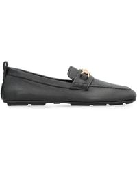 Versace - Pebbled Calfskin Driver Loafers Calfskin; Goatskin - Lyst