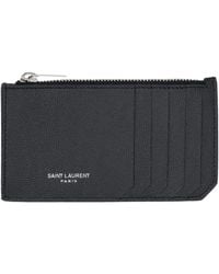 Saint Laurent - Fragments Card Holder With Zip - Lyst