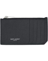 Saint Laurent - Fragments Card Holder With Zip - Lyst
