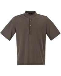 Herno - Jersey Polo Shirt With Seraph Collar - Lyst