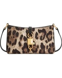 Dolce & Gabbana - Leopard-Print Lock Shoulder Bag - Lyst