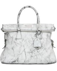 Maison Margiela - 5Ac Loved To Death Crackled Effect Leather Medium Bag - Lyst