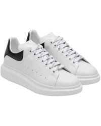 McQueen - Oversized Lace-Up Leather Sneakers - Lyst