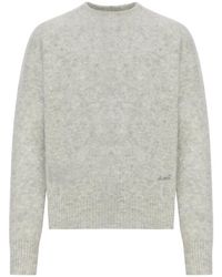 Ami Paris - Embroidered Logo Alpaca Sweater - Lyst