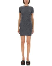 T By Alexander Wang - Textured Jacquard Mini Dress - Lyst