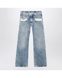 Maison Margiela - Light Washed Jeans With Contrasting Insert Pocket Details - Lyst