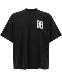Balenciaga - 'Glitter Tape Type' T-Shirt - Lyst