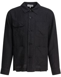 Alex Mill - Linen Work Jacket Jackets And Coats Black - Lyst